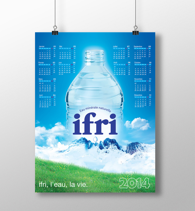 La marque de l’eau minérale Ifria confié à 7creativ la création des supports print. 5