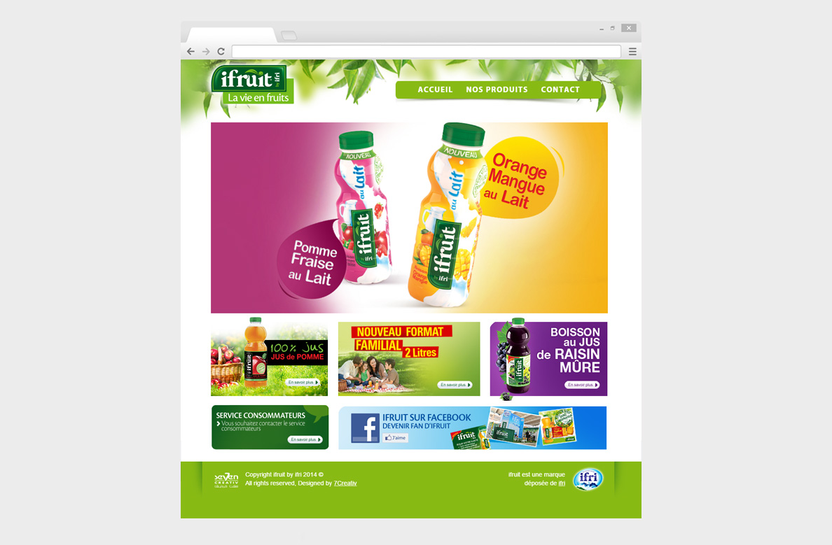 La marque des boissons Ifruitbyifri a confié à 7creativ la création de son site web 2
