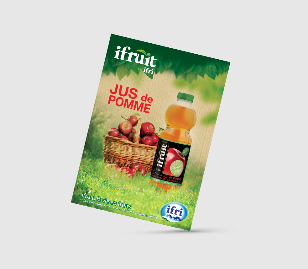 La marque des boissons aux jus Ifruitbyfri a confié à 7creativ la création des tous les supports print. 4